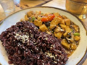 Teriyaki tofu   at Hua Hin Vegan Cafe and Wine in Hua Hin