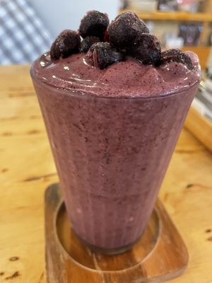Purple smoothie, 150 baht  at Hua Hin Vegan Cafe and Wine in Hua Hin