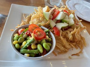 fried som tam  at Hua Hin Vegan Cafe and Wine in Hua Hin