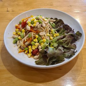 Papaya salad. Good, very spicy. at Hua Hin Vegan Cafe and Wine in Hua Hin