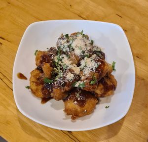 Glazed cauliflower, very good. at Hua Hin Vegan Cafe and Wine in Hua Hin