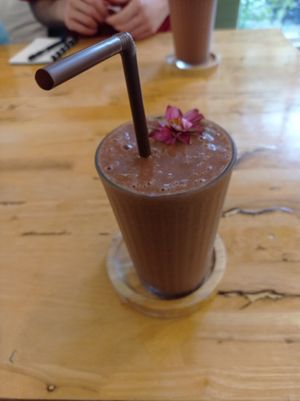 Dark Strawberry smoothy #Veganuary at Hua Hin Vegan Cafe and Wine in Hua Hin