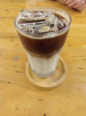 Iced cafe latte #Veganuary at Hua Hin Vegan Cafe and Wine in Hua Hin