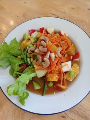 Papaya orange salad #Veganuary at Hua Hin Vegan Cafe and Wine in Hua Hin