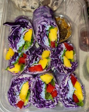 Mango Salad Rolls at Hua Hin Vegan Cafe and Wine in Hua Hin