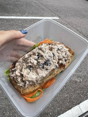 jackfruit tuna  at Hua Hin Vegan Cafe and Wine in Hua Hin