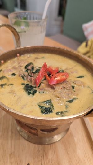 Jackfruit yellow curry at Hua Hin Vegan Cafe and Wine in Hua Hin