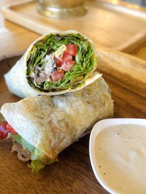 Jackfruit tuna roll (160 THB)  at Hua Hin Vegan Cafe and Wine in Hua Hin