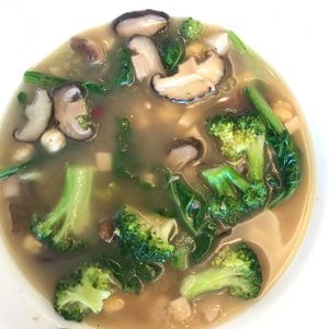 Supergreen mushroom soup at Hua Hin Vegan Cafe and Wine in Hua Hin