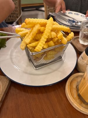 French Fry! Jerry Bear Approved. ❤️  at Hua Hin Vegan Cafe and Wine in Hua Hin