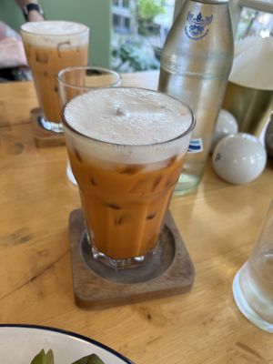 Thai Tea iced   at Hua Hin Vegan Cafe and Wine in Hua Hin