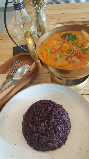 Penang Curry with Jackfruit, very good!  at Hua Hin Vegan Cafe and Wine in Hua Hin