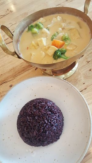 Massaman Curry. Not the best one I've ever had, but still very good!  at Hua Hin Vegan Cafe and Wine in Hua Hin