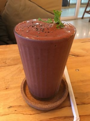 Dark Strawberry Smoothie at Hua Hin Vegan Cafe and Wine in Hua Hin