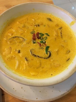 Mushroom Masala Soup at Hua Hin Vegan Cafe and Wine in Hua Hin