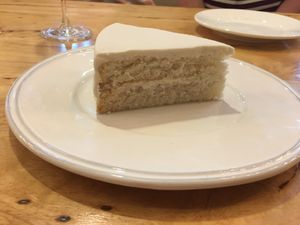 Vanilla cake - nice icing but a little dry at Hua Hin Vegan Cafe and Wine in Hua Hin