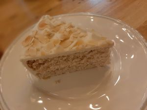 Almond cake at Hua Hin Vegan Cafe and Wine in Hua Hin