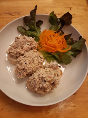 Jackfruit 'Tuna' melt sandwich at Hua Hin Vegan Cafe and Wine in Hua Hin