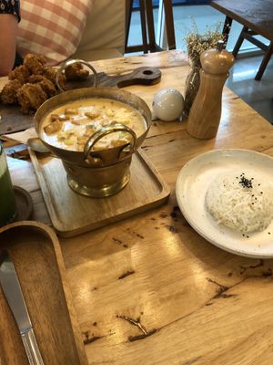 Massaman curry at Hua Hin Vegan Cafe and Wine in Hua Hin