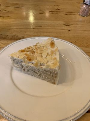 Almond cake. Could have done with a bit of drizzle  at Hua Hin Vegan Cafe and Wine in Hua Hin