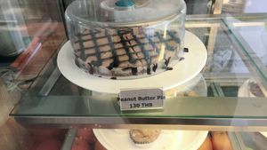 Peanut butter pie at Hua Hin Vegan Cafe and Wine in Hua Hin