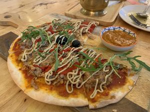 Pizza at Hua Hin Vegan Cafe and Wine in Hua Hin