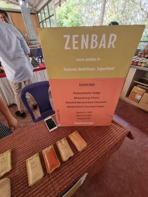 Vegan markets at just be. These bars are sooo good! at Justbe by Nidhi Nahata in Bangalore