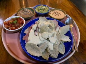 Nachos. Not bad but not a full meal  at Justbe by Nidhi Nahata in Bangalore