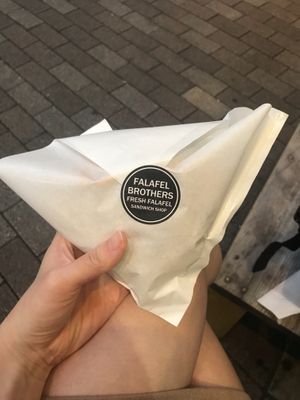 Cute sticker ♡ at Falafel Brothers - Minato in Tokyo