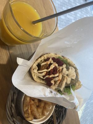 Half falafel sandwich   at Falafel Brothers - Minato in Tokyo