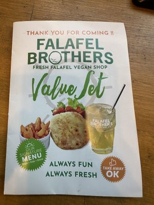 Menu.  at Falafel Brothers - Minato in Tokyo