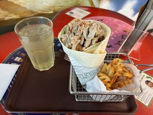 Karaage pita  at Falafel Brothers - Minato in Tokyo