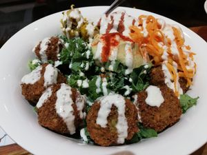 Falafel salad at Falafel Brothers - Minato in Tokyo