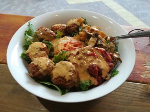 Falafel salad bowl! at Falafel Brothers - Minato in Tokyo