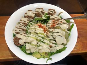 Falafel salad  at Falafel Brothers - Minato in Tokyo