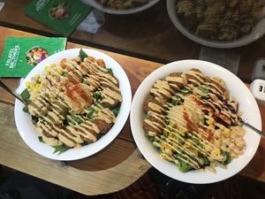 salad bowls :-) at Falafel Brothers - Minato in Tokyo