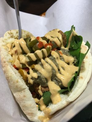 Full falafel sandwich at Falafel Brothers - Minato in Tokyo