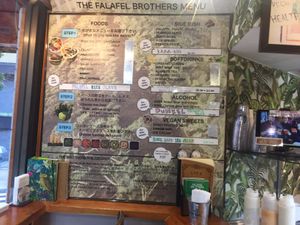 Menu at Falafel Brothers - Minato in Tokyo