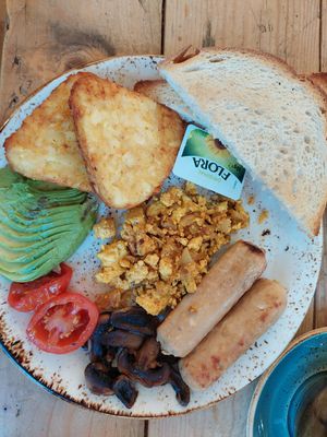 Vegan breakfast at Camber Coffee in Newcastle Upon Tyne