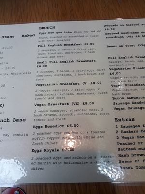Menu Part 3. at Camber Coffee in Newcastle Upon Tyne