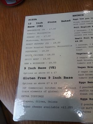 Menu Part 4. at Camber Coffee in Newcastle Upon Tyne
