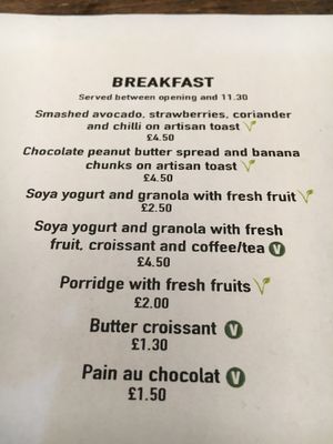 Breakfast menu  at Camber Coffee in Newcastle Upon Tyne