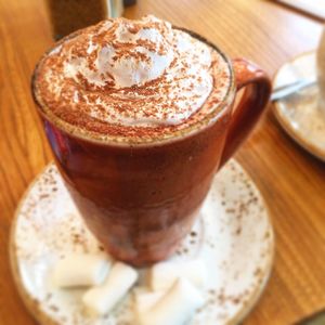 Vegan hot choc with vegan marshmallows  at Camber Coffee in Newcastle Upon Tyne