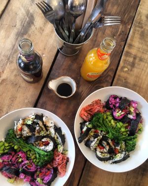 Delicious Sushi bowls  at Camber Coffee in Newcastle Upon Tyne