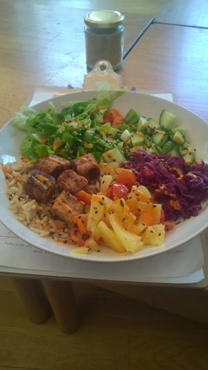 Buddha bowl at Camber Coffee in Newcastle Upon Tyne