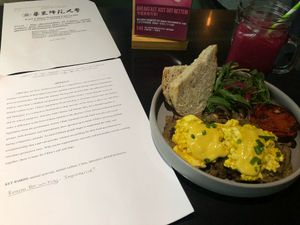 Breakfast of champions  at Tribe Organic in Shanghai