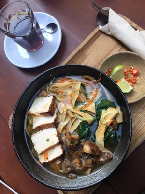 Tofu Ramen at Tribe Organic in Shanghai