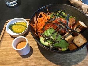 Smoked tofu bowl. More sauce next time plz at Tribe Organic in Shanghai