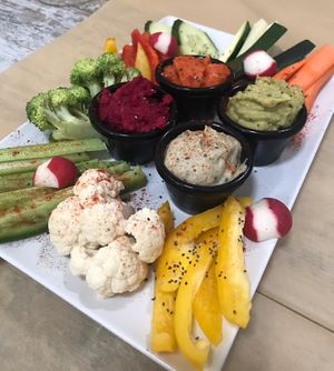 Hummus plate at Chef Momo in Cartagena