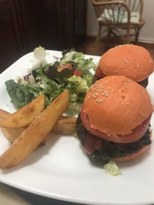 Bean burger at Chef Momo in Cartagena